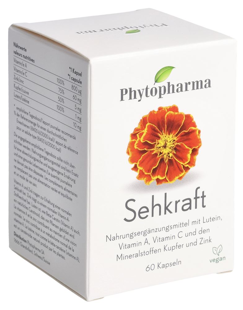 PHYTOPHARMA Sehkraft<br>60 Stück, Dose, Kapsel
