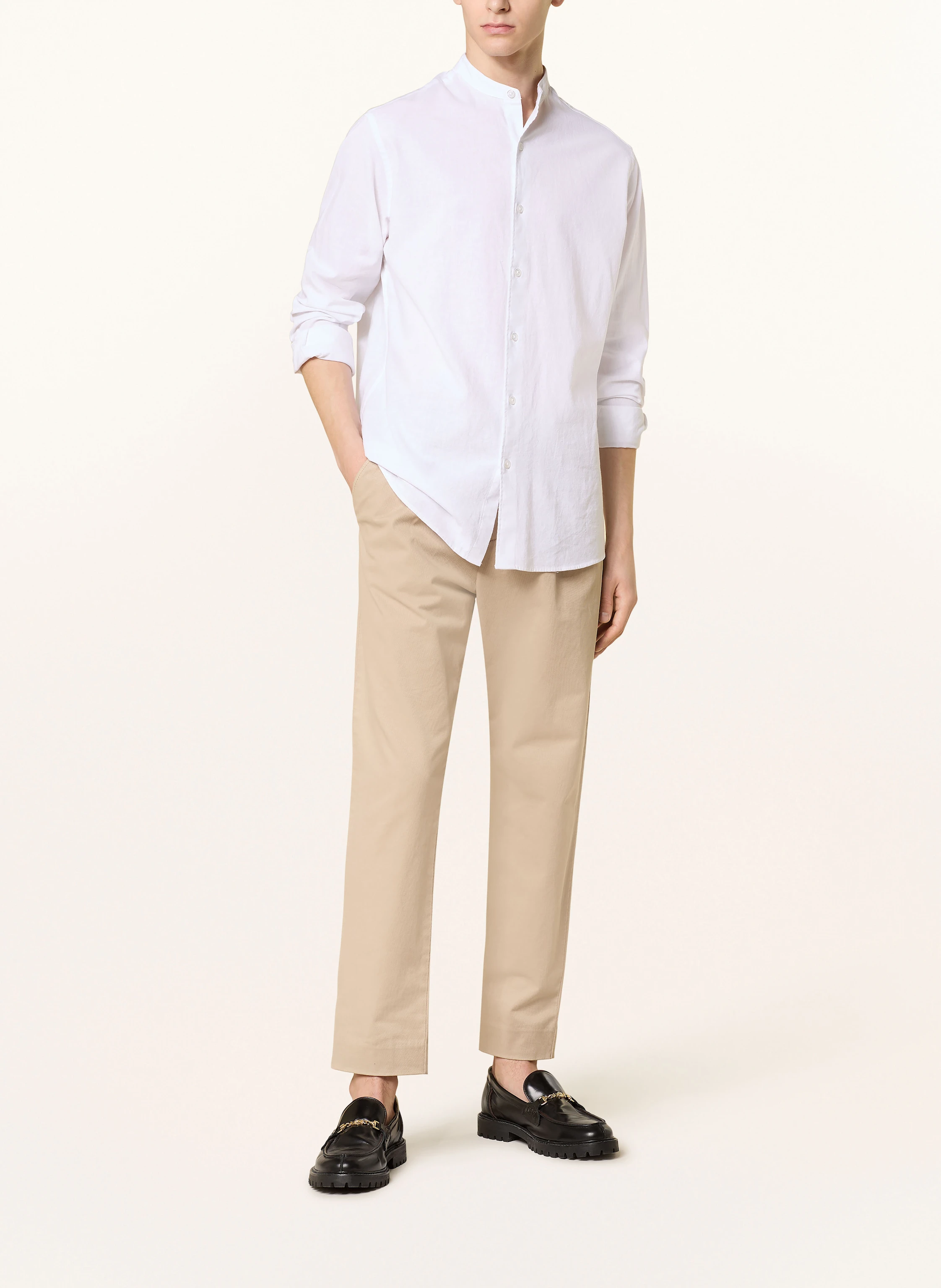 PAUL Hemd Comfort Fit mit Leinen