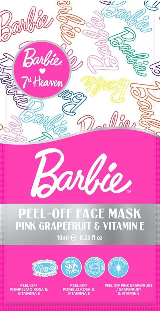 7th Heaven Peel-Off Mask<br>10 ml, Barbie Pink Grapefruit & Vitamin E