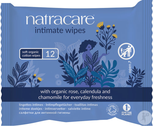 Natracare Lingettes Intimes 12 Pièces