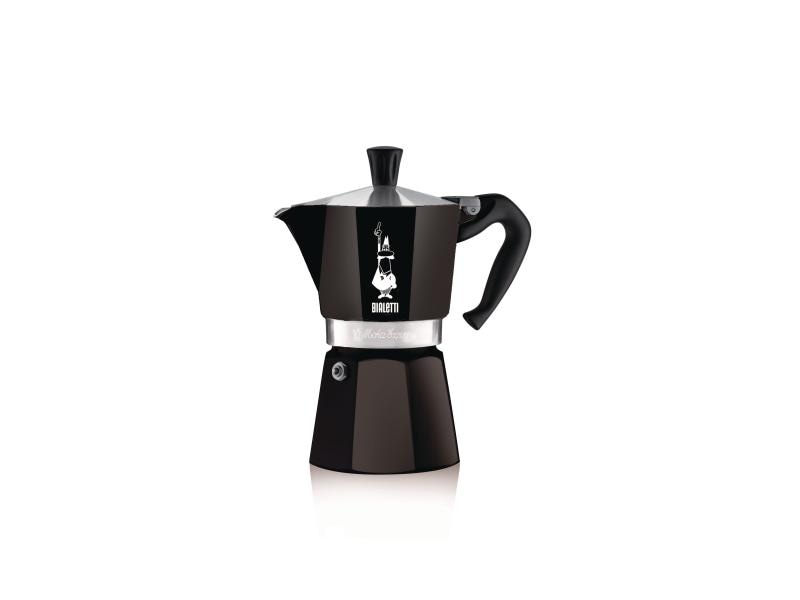 Bialetti Espressokocher Moka Express 3 Tassen, Schwarz Italienische Espressokanne – ein Design-Klassiker