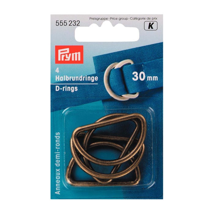 Prym-4 stuks D-ringen 30mm