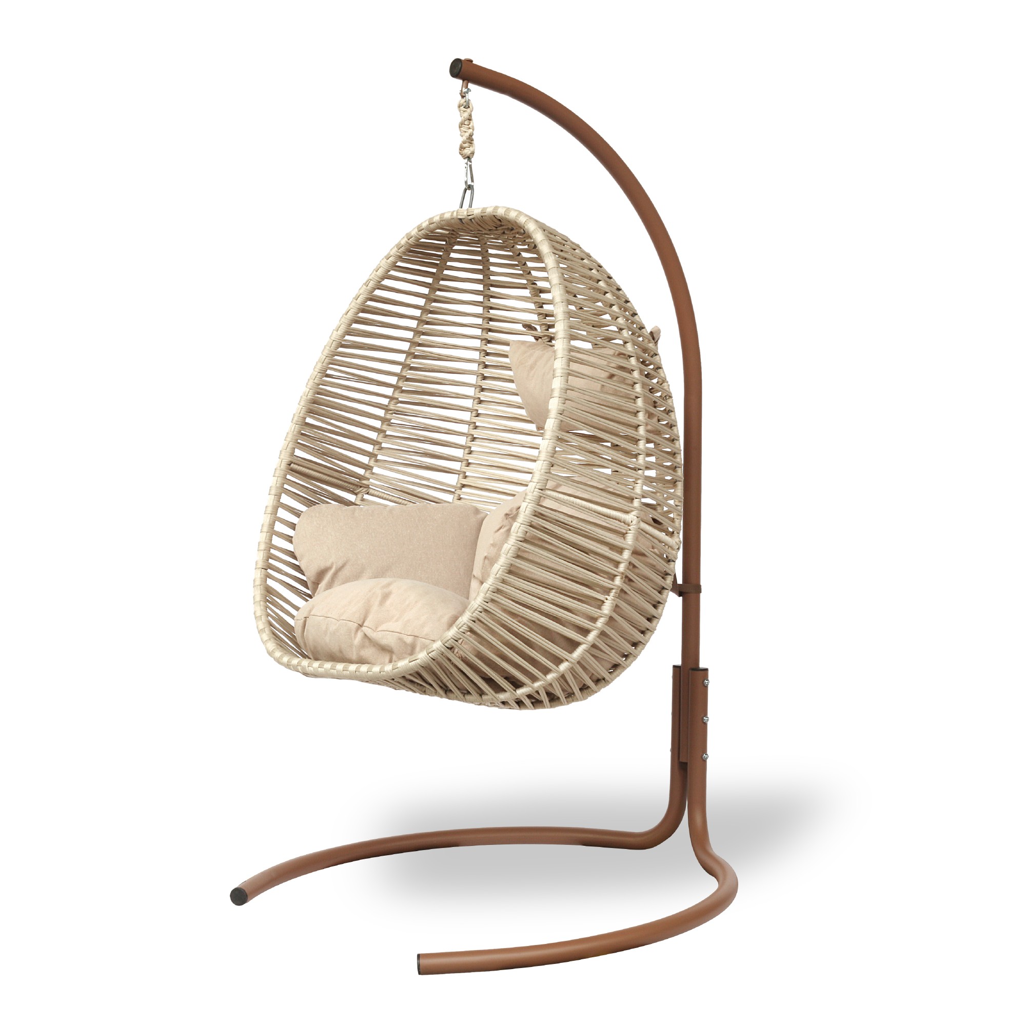 Freischaukler 'Alexis'  mit Polstern, beige, H 200 cm, B 115 cm, T 120 cm günstig bestellen