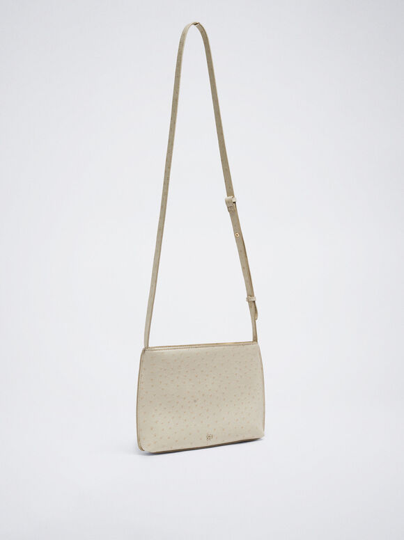 Bolsa transversal com relevo - Cru