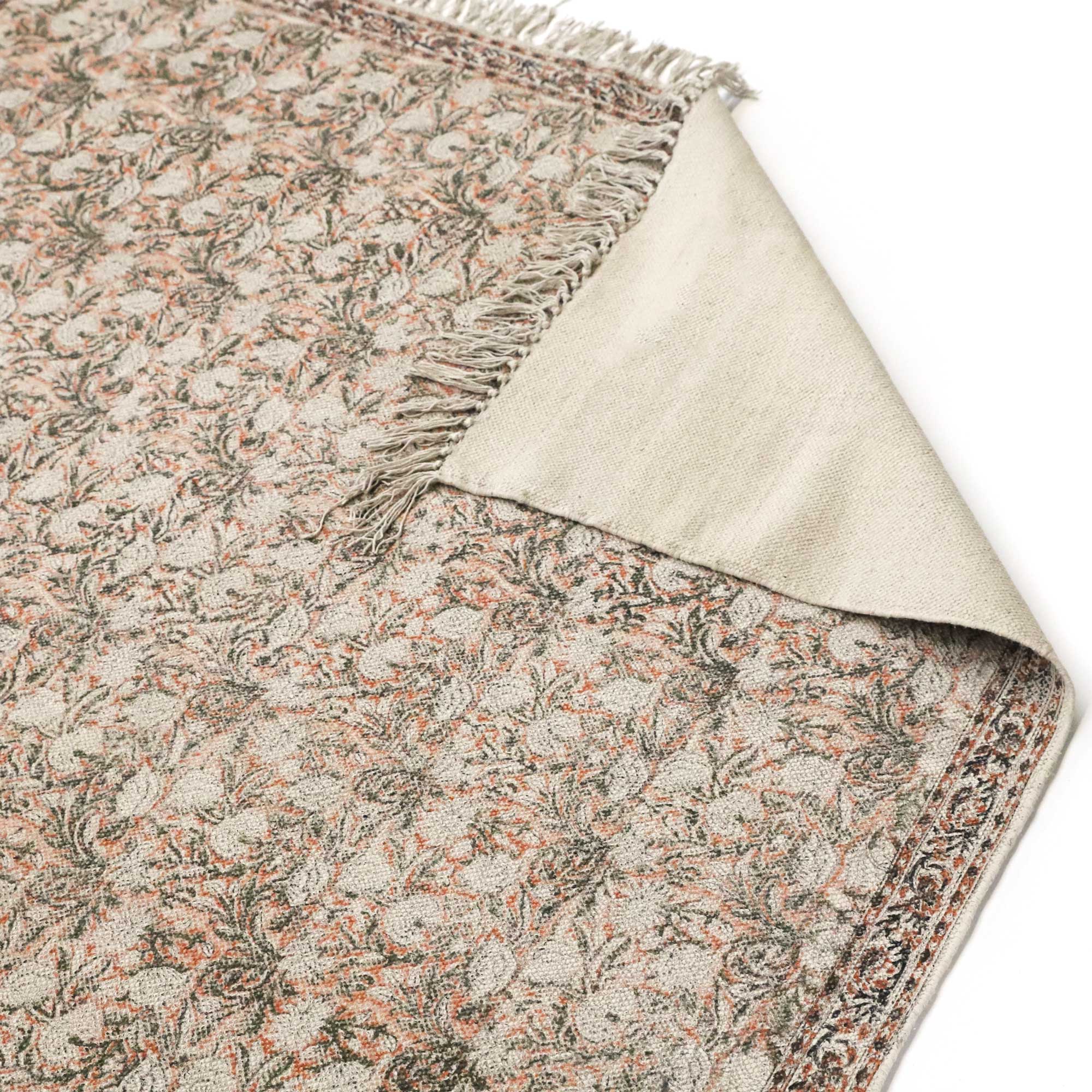 Blockprint-Teppich 'Krish', beige, multicolor, B 200 cm, L 140 cm von fischer's lagerhaus