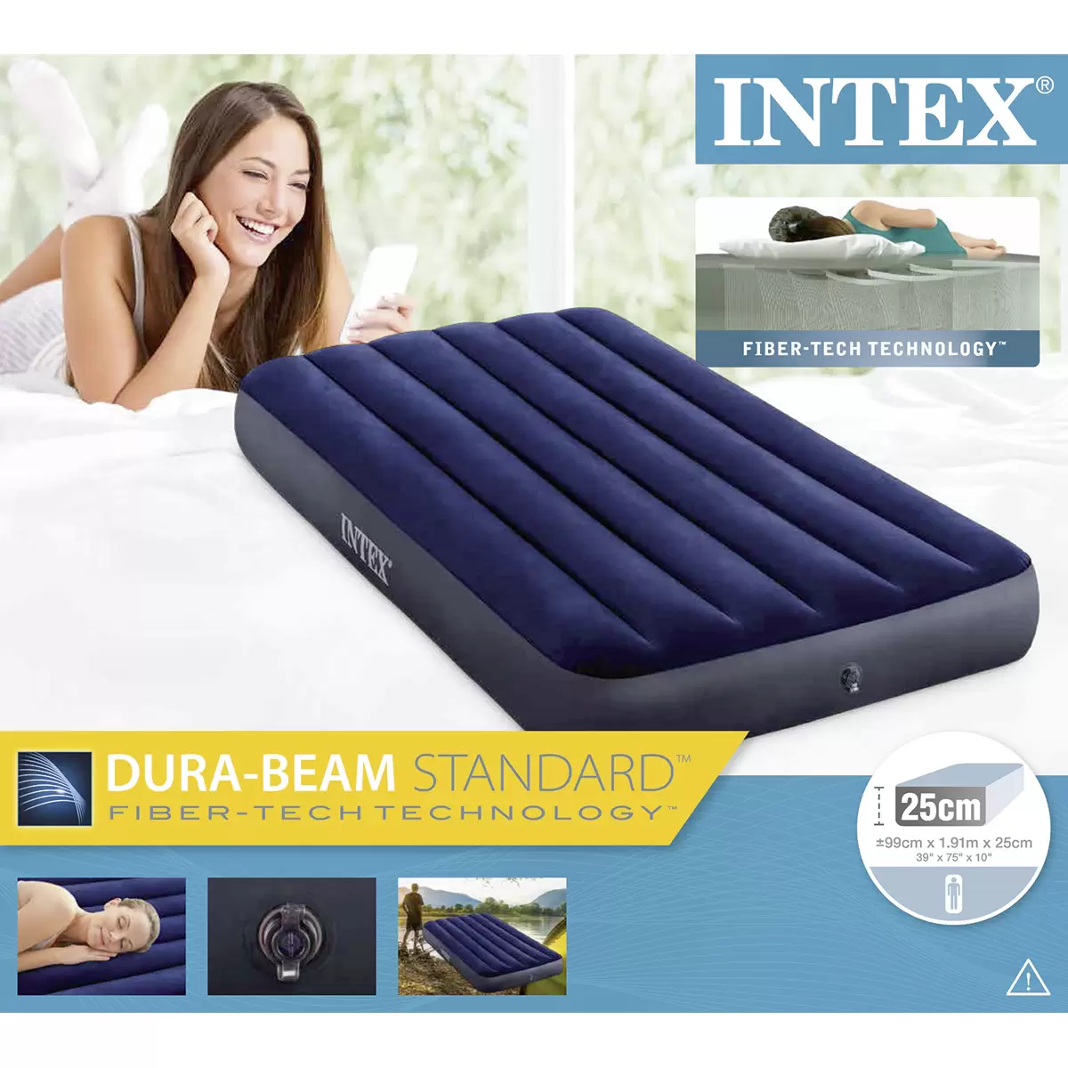 Luftbett Intex Twin Classic Downy