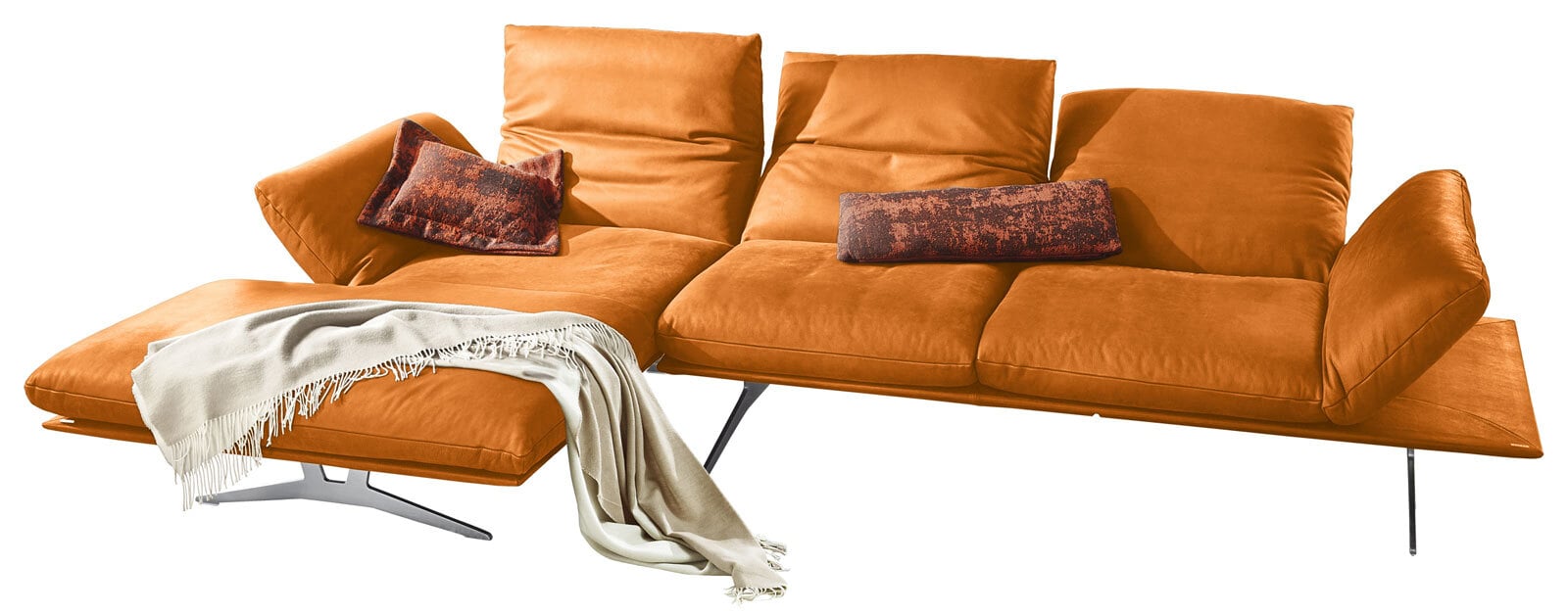 KOINOR Ecksofa FRANCIS L-II India Leder sungelb