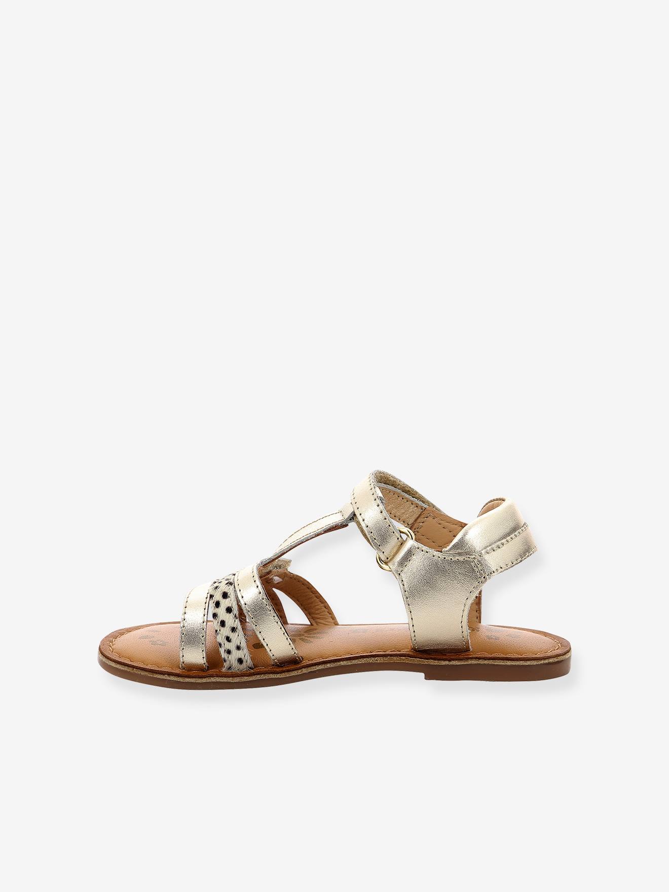Sandálias Diamanto Diva KICKERS® em couro dourado