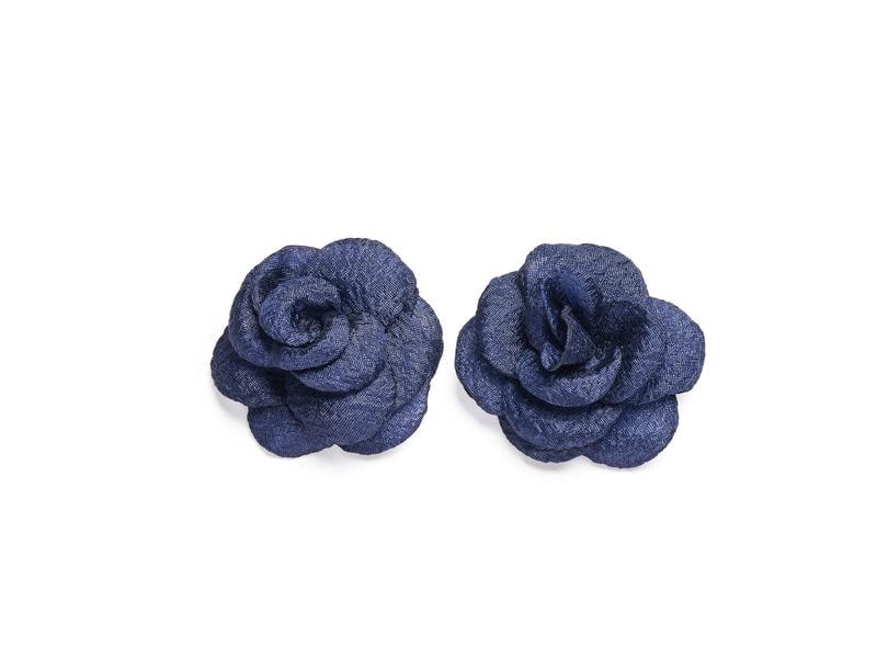 Trisa Accessoires Haar-Clip Stoffrose navy Rosen-Haarspangen für kurze und lange Haare