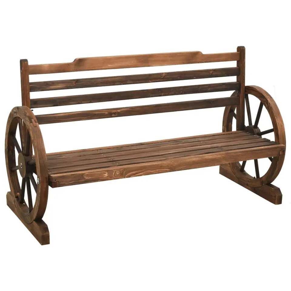 vidaXL - Tuinbank - Bruin - Vurenhout - 112 cm