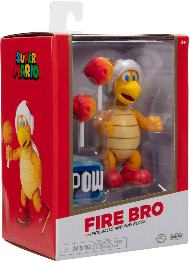 NITENDO SUPER MARIO - SET FIGURINE FRERE PYRO JR 10 CM