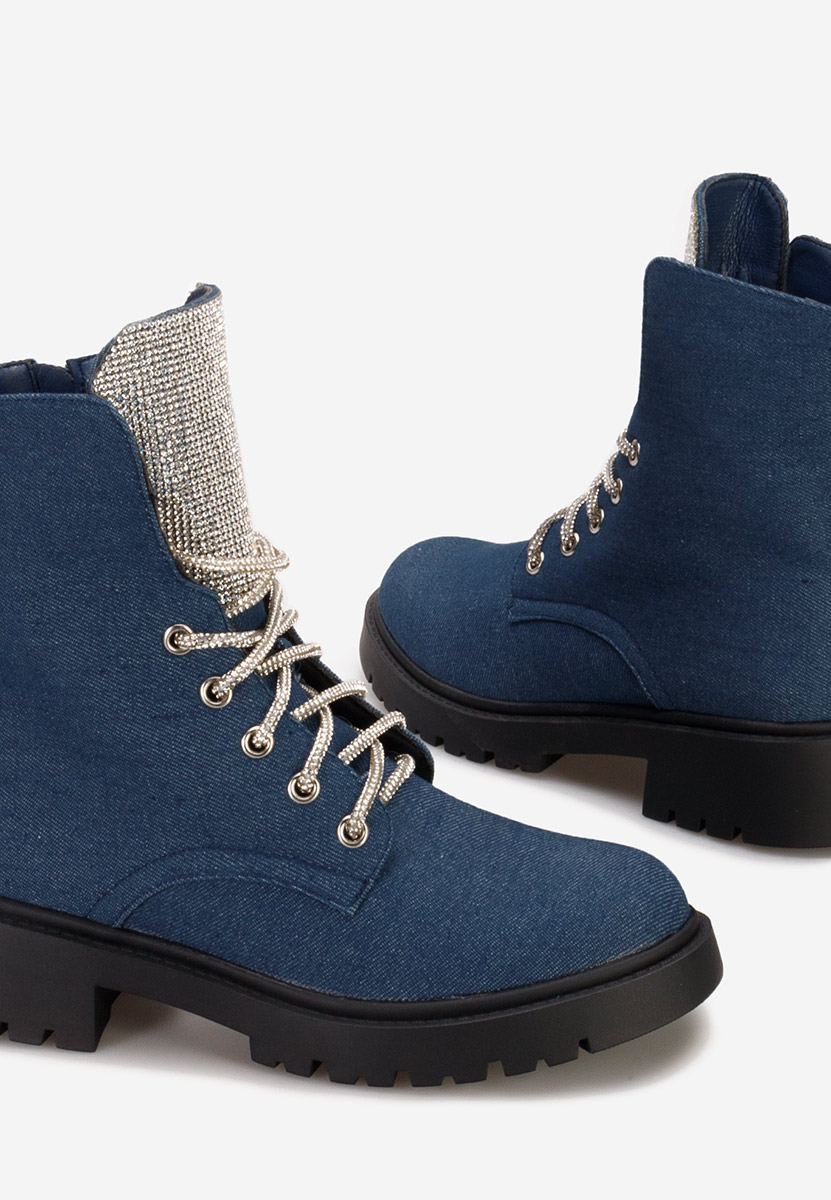 Bottines à lacets femme bleus Nomina