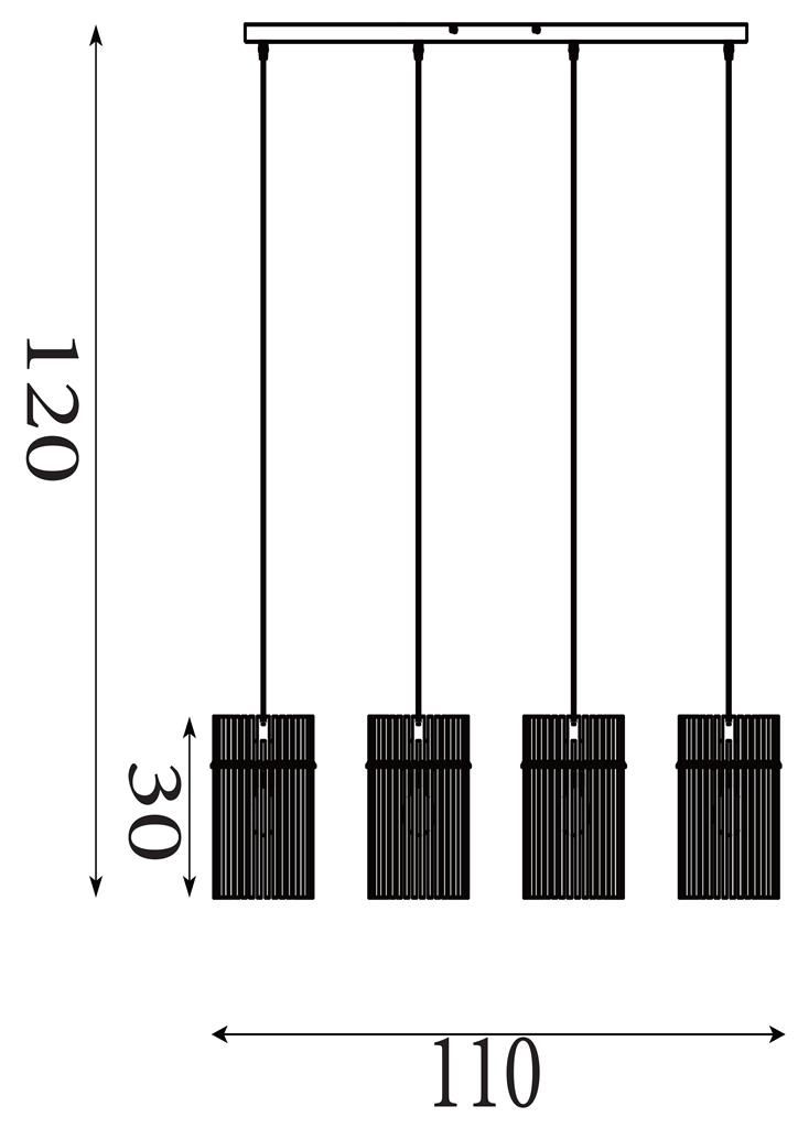 Hanglamp  Swizzle B110 x D20 cm