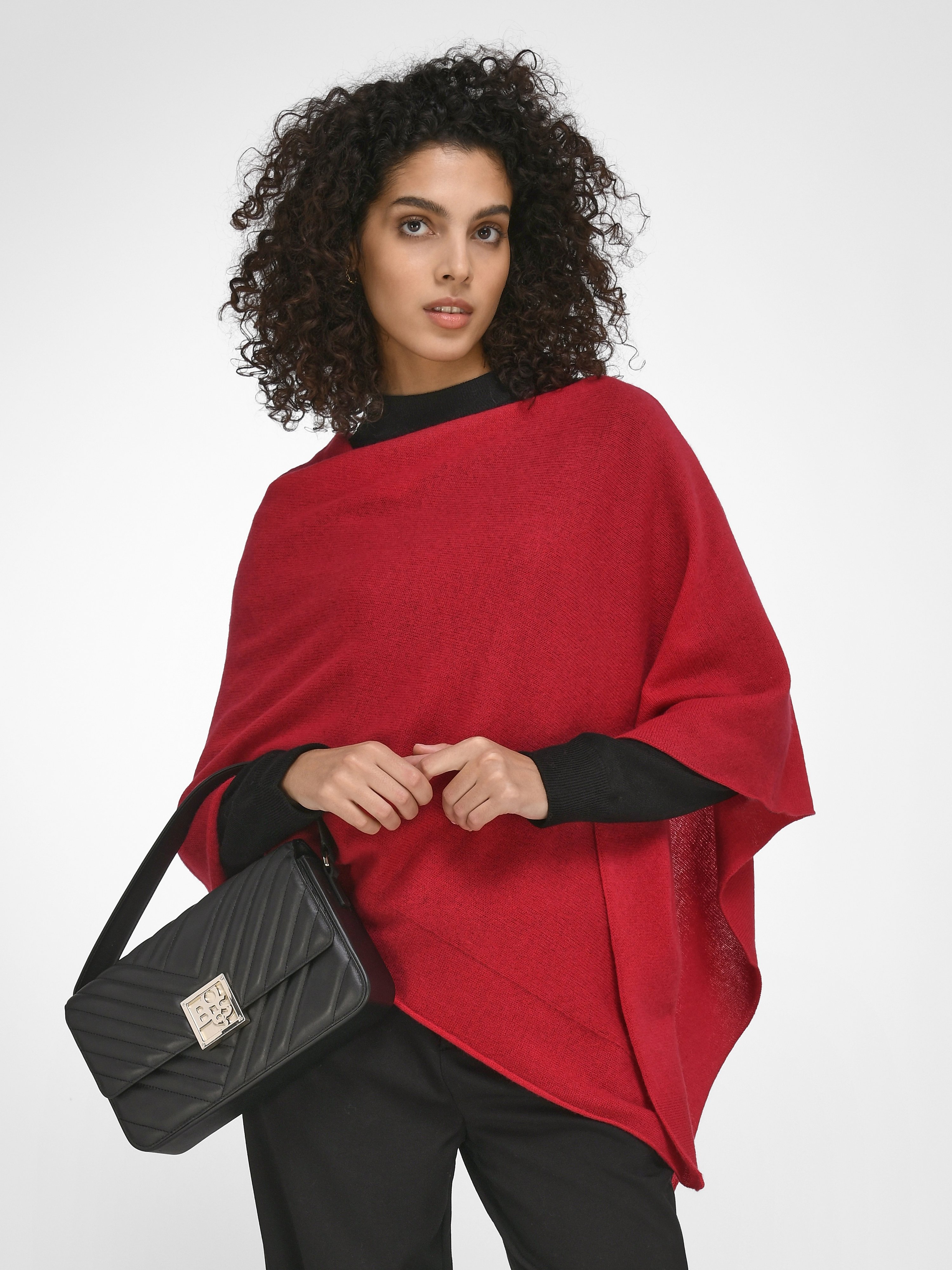 Poncho aus 100% Premium-Kaschmir