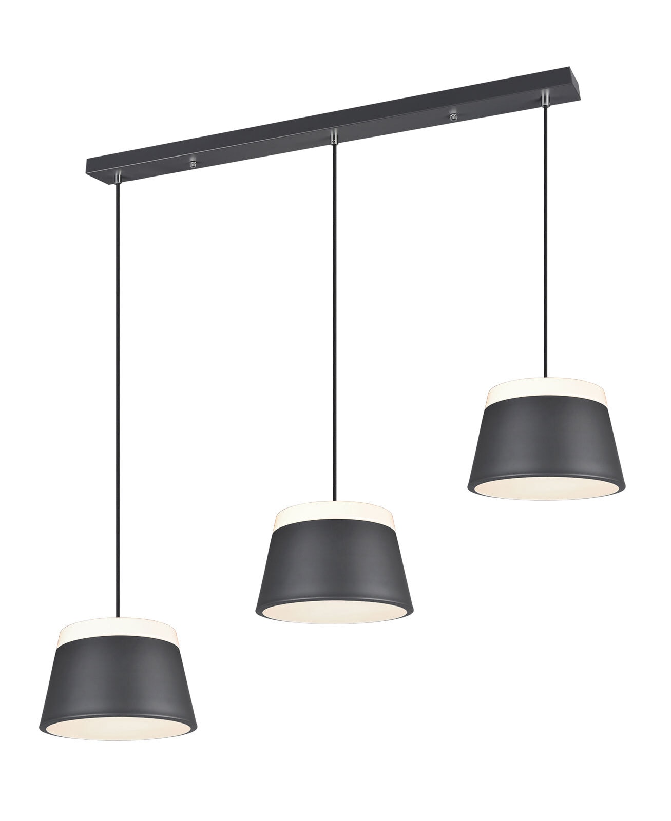 Baroness Pendelleuchte grau 308900642, B/H/T: 105 / 150 / 25 cm, Metall