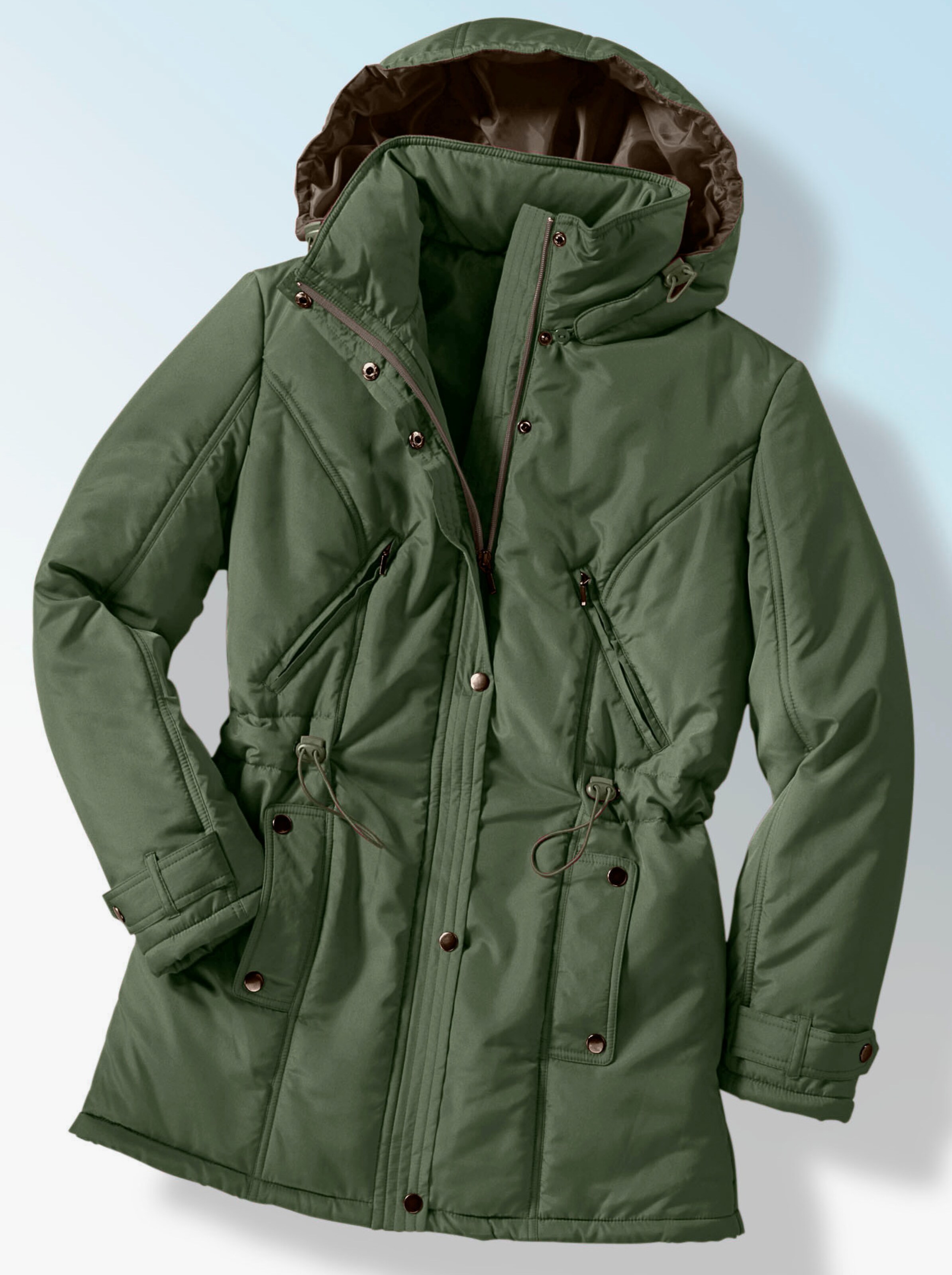 Steppjacke mit Weitenregulierung