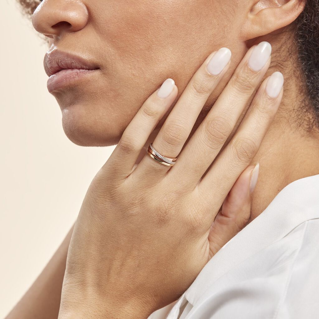 Bague Layan Or Tricolore Diamant