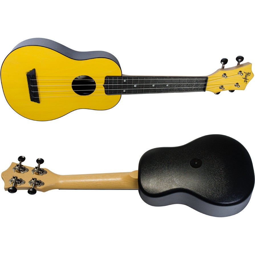 Flight Travel Series TUS35 Yellow sopraan ukelele met gigbag