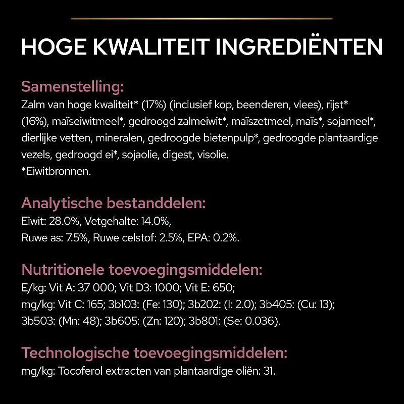 Purina Pro Plan Medium & Large Adult 7+ Sensitive Skin Hondenvoer Zalm 14 kg | 12825