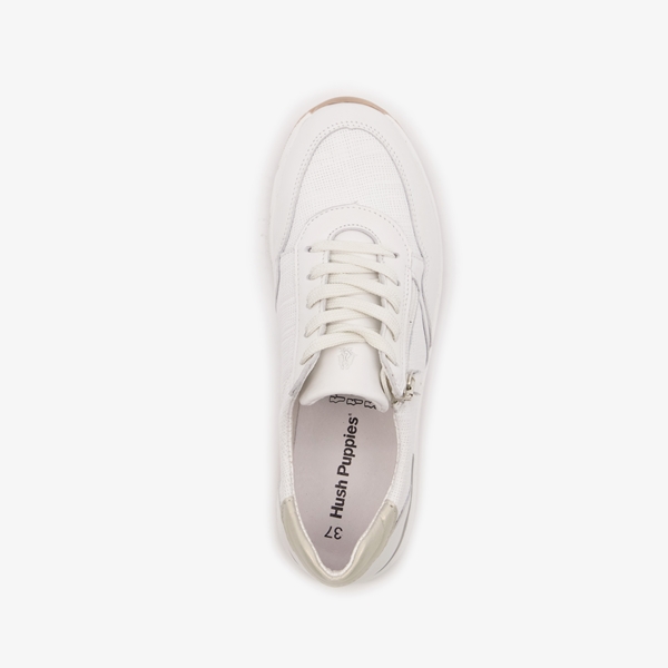 Hush Puppies leren dames sneakers met metallic
