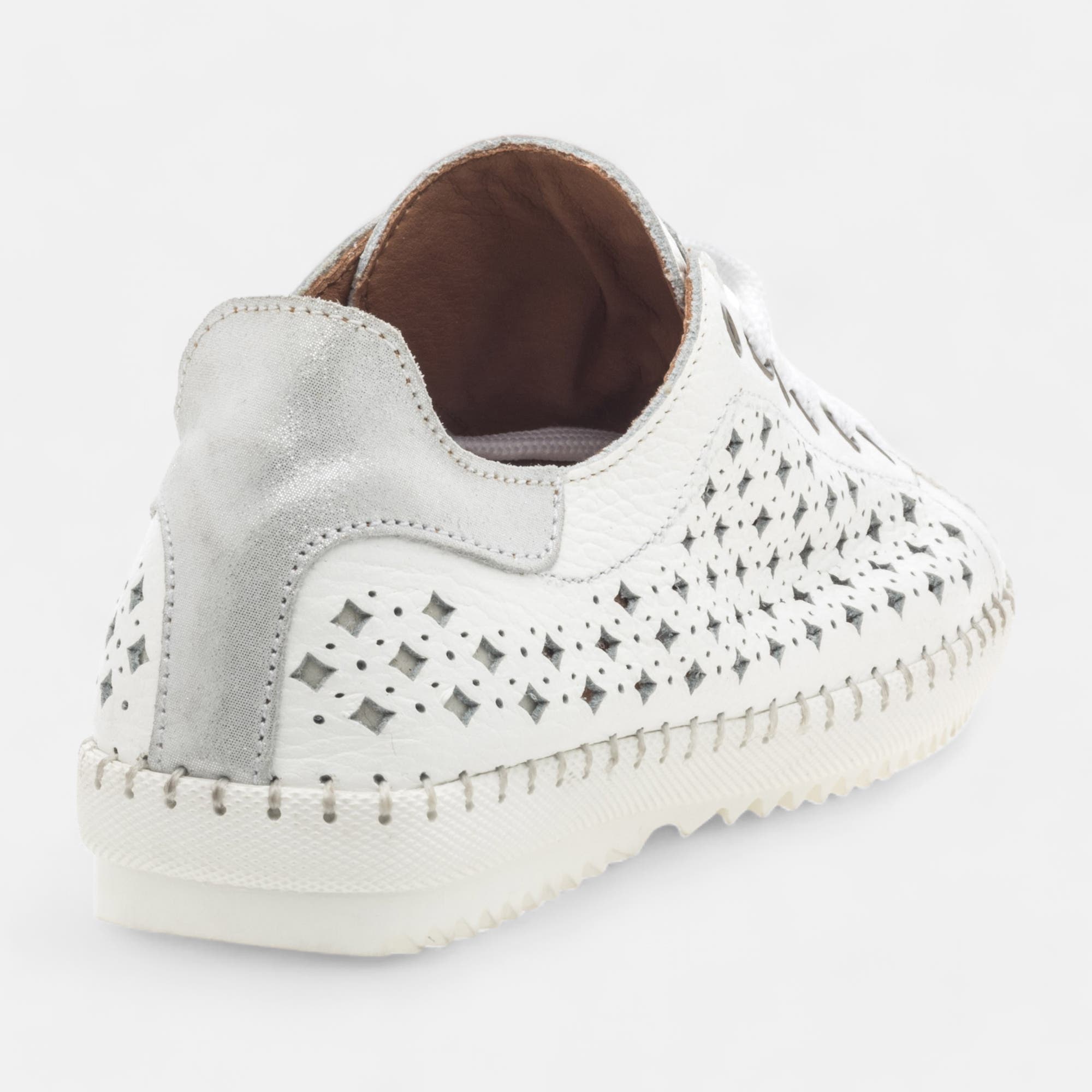 Baskets basses Femme en cuir blanc