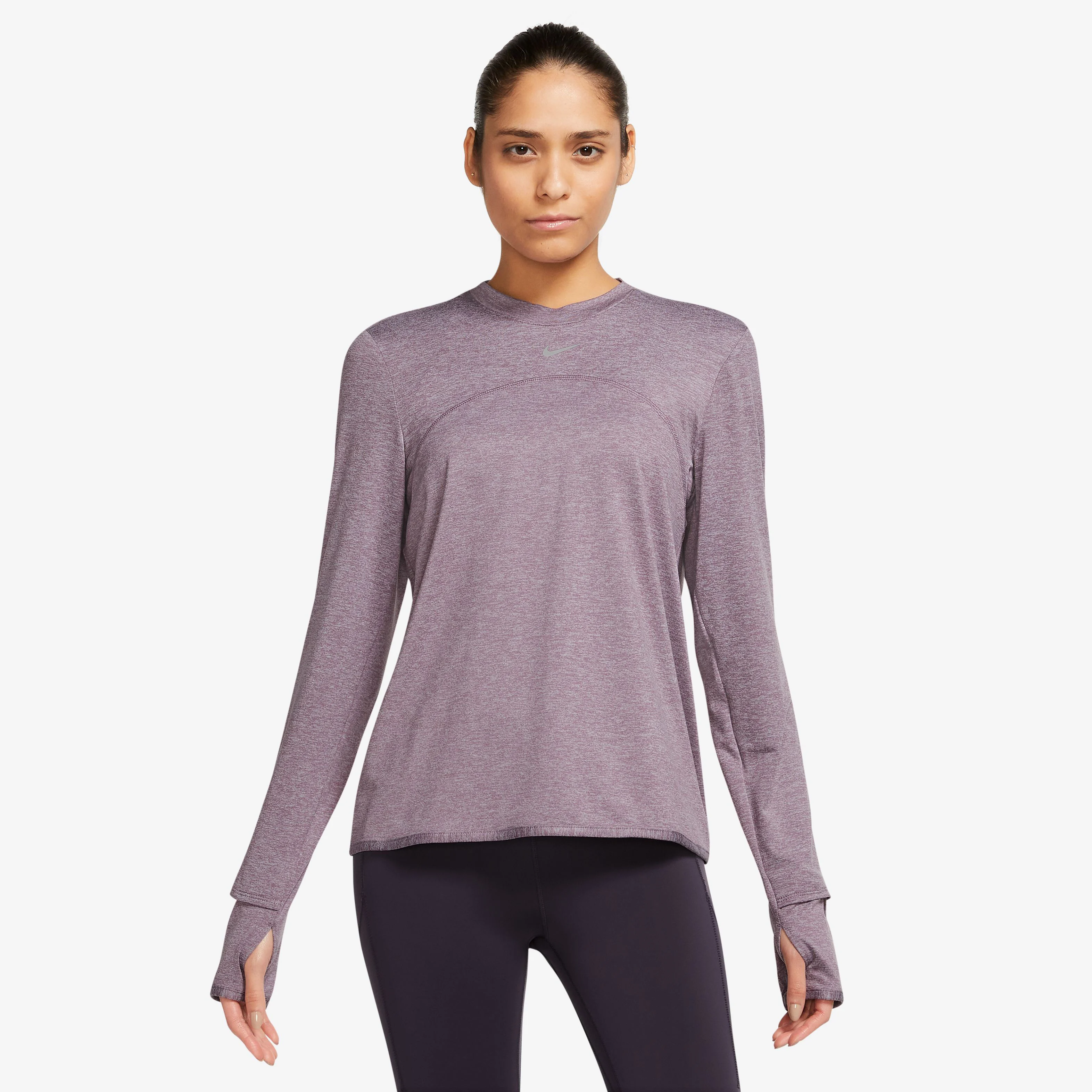 Nike Dri-Fit Swift Element UV Crew-Neck Top De Course Femmes - Lilas