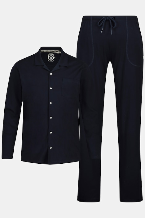 JP 1880 Schlafanzug, Homewear, OEKO-TEX, Zweiteiler, Langarmshirt, bis 7 XL