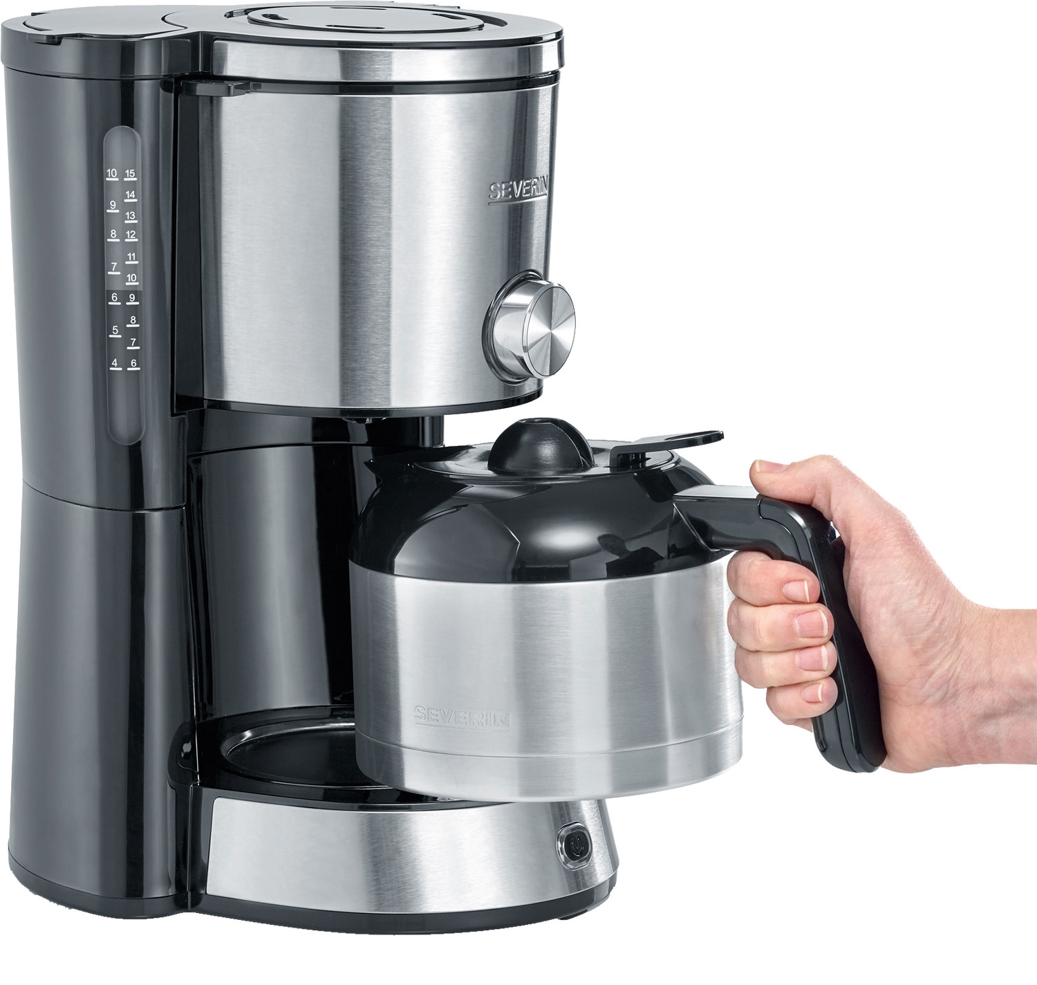 Severin Filterkaffeemaschine mit Edelstahl Thermokanne 1 Liter