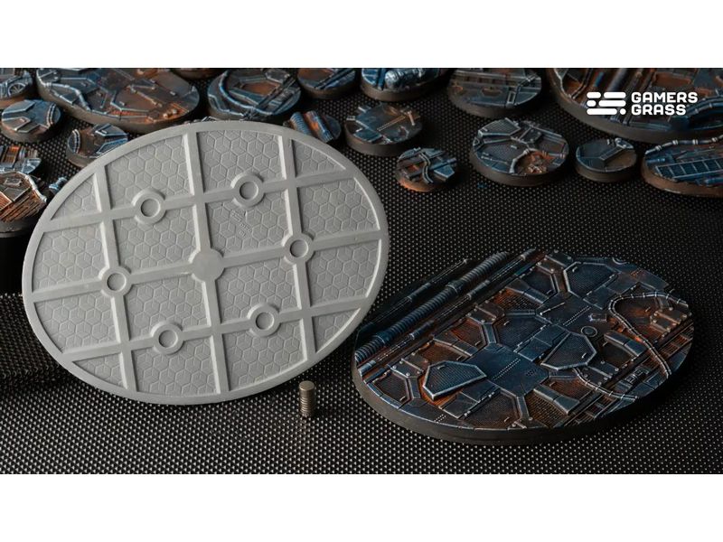 GamersGrass Spaceship Corridor oval 120 mm (x1) Hochwertige Bases für den Miniaturenbau
