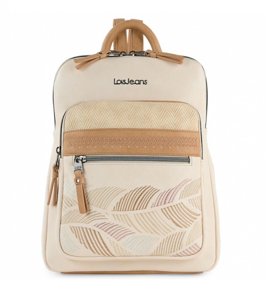 Mochila Lois Galatea bege, marrom