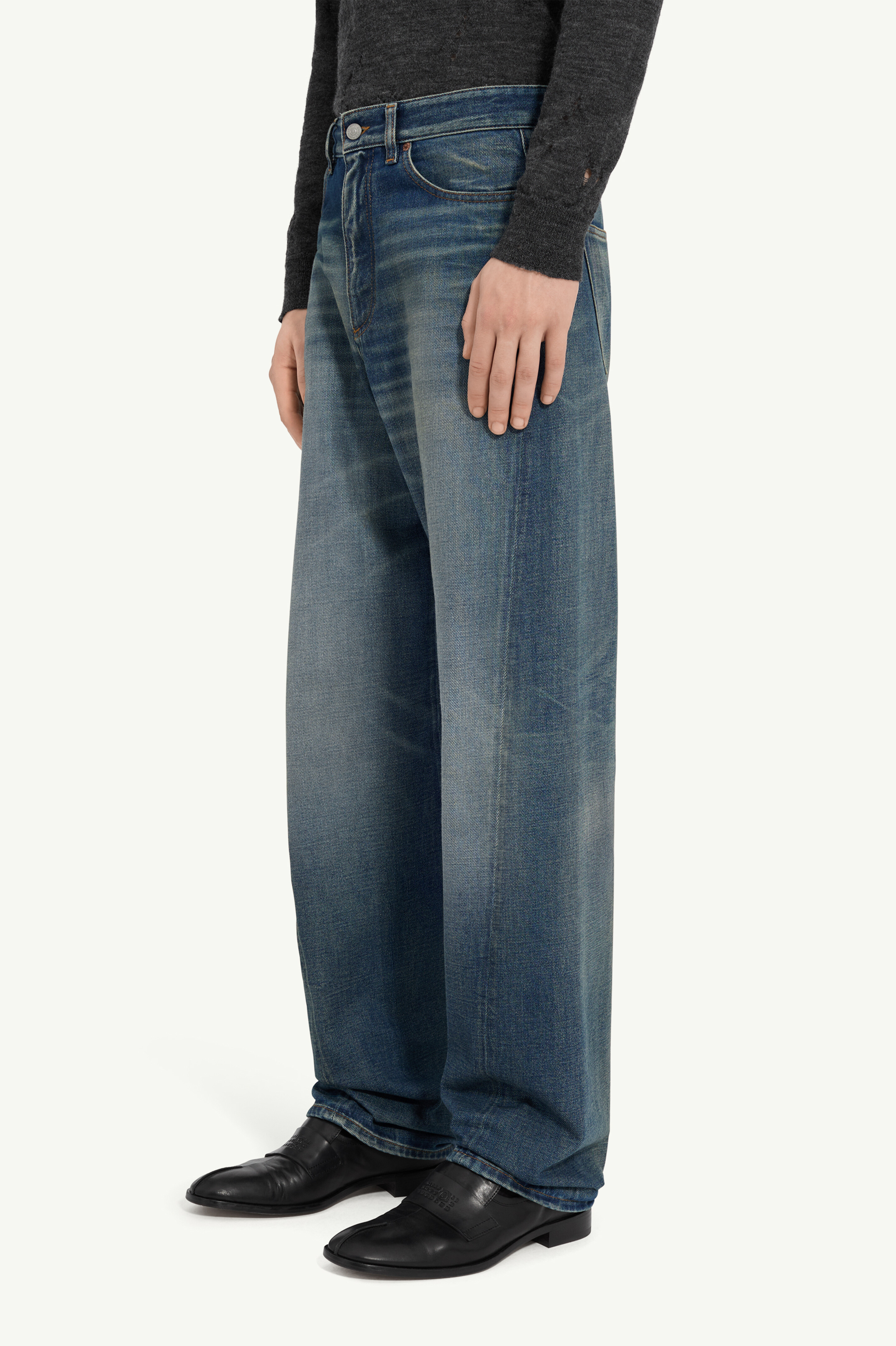 Jean ample taille haute pour homme | MM6