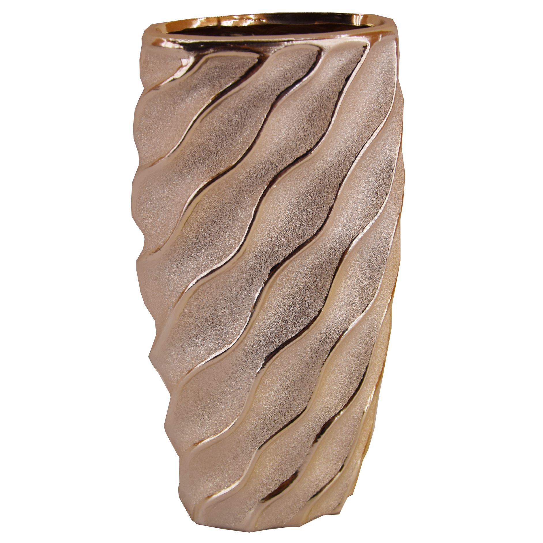 Dekovase - goldfarben - Keramik - 25 cm