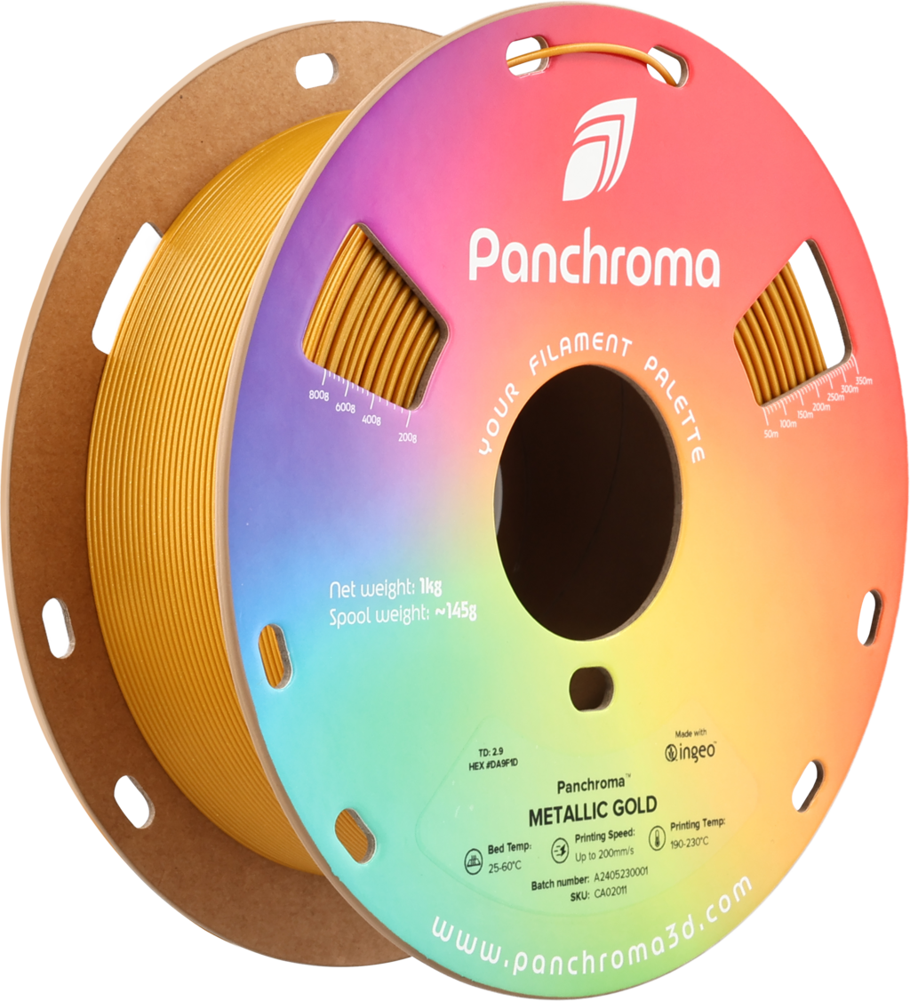 Polymaker  Panchroma™ PLA Metallic Gold, 1,75 mm / 1000 g    Metallischer Glanz in Gold