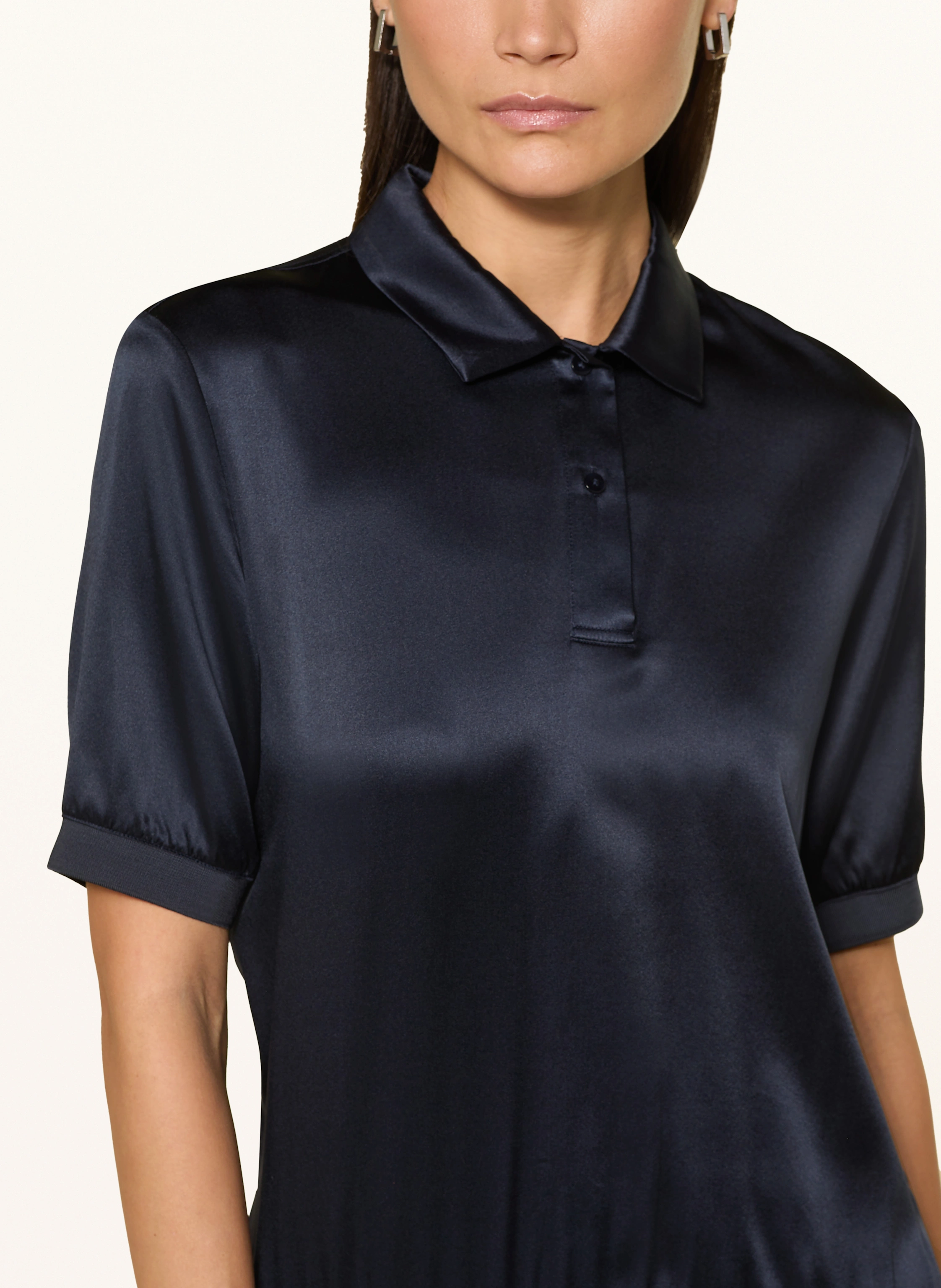 van Laack Satin-Poloshirt VL-LUNIA-XX aus Seide