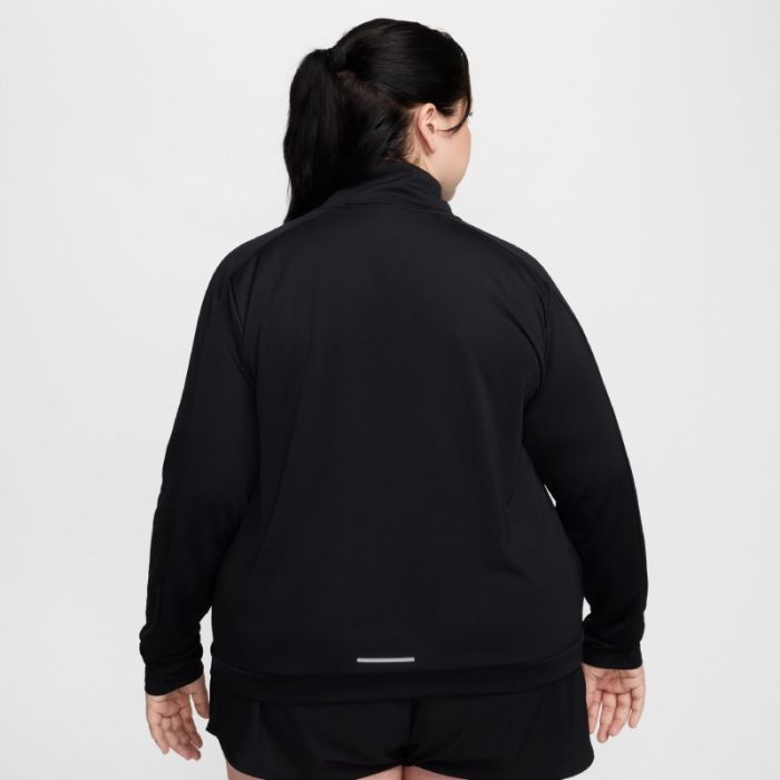Nike Dame Mellemlag Dri-FIT Swoosh Half-Zip Mid Layer (Plus Size) Sort