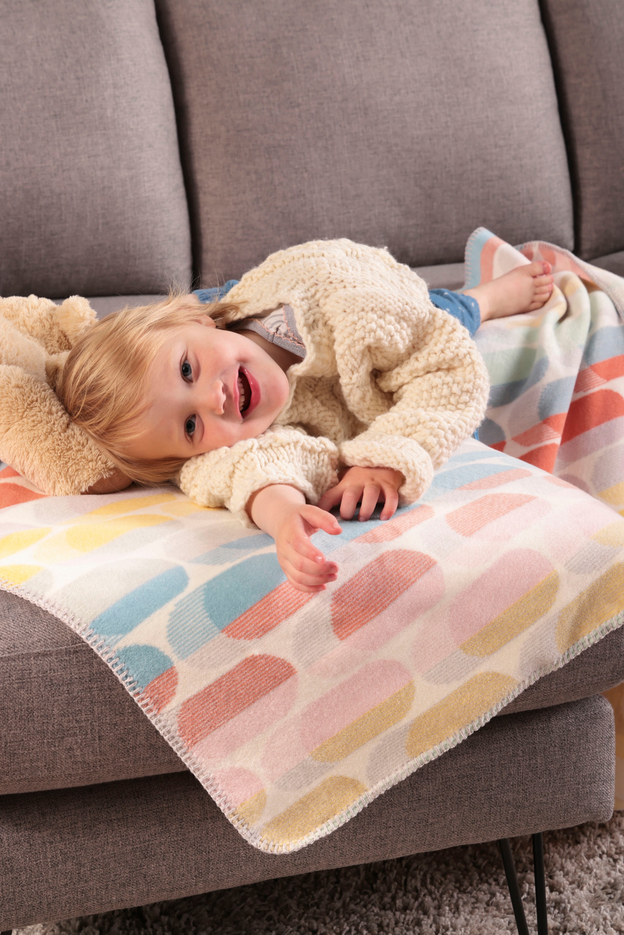 Biederlack Kinderdecke »Kinderdecke Candy« Kinderdecke Candy mit bunten Bonbon-Farben