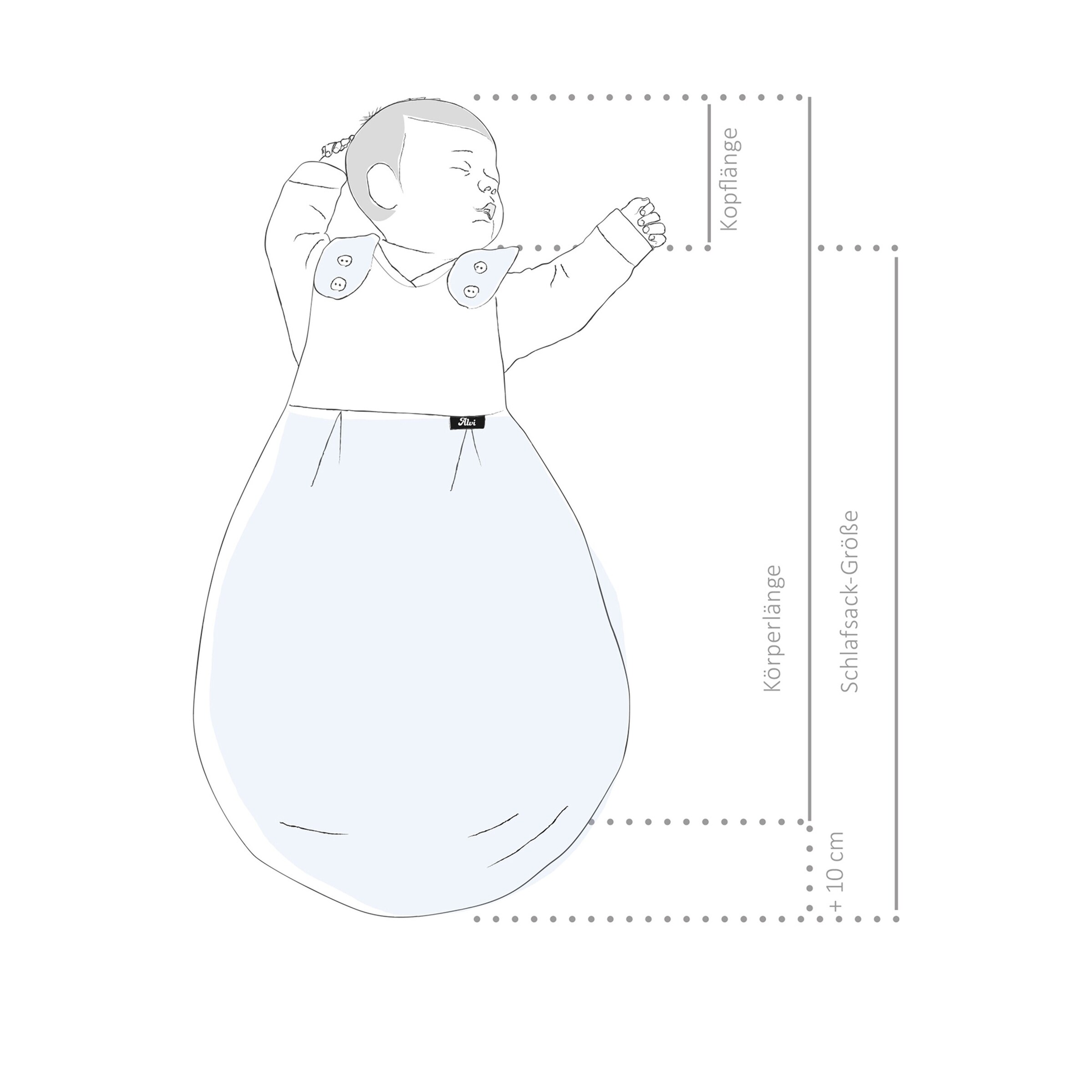 Alvi - BABY-MÄXCHEN 3-tlg. Ganzjahresschlafsack Organic Cotton 2.5 TOG grau / Koalas World