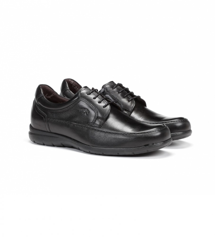 Sapatos de couro preto Fluchos Luca 8498
