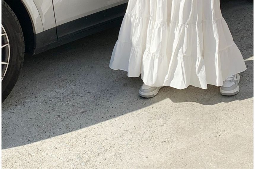 MIKIGA - Maxi-rok met elastische taille en lagen