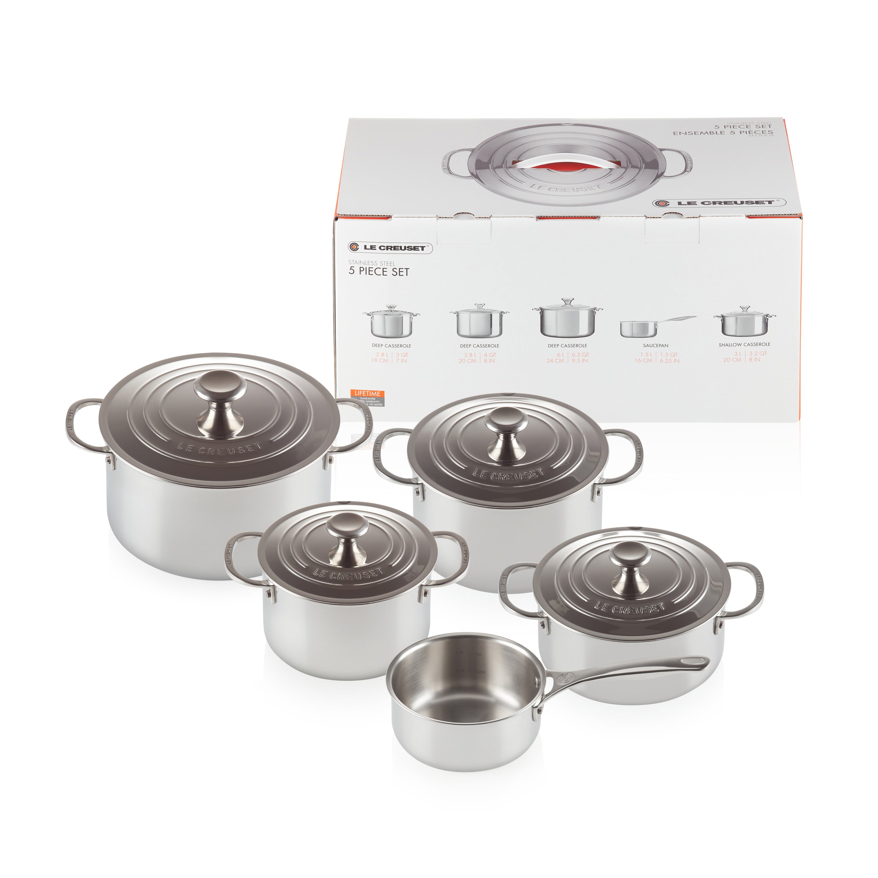 Le Creuset 5-delige Pannenset