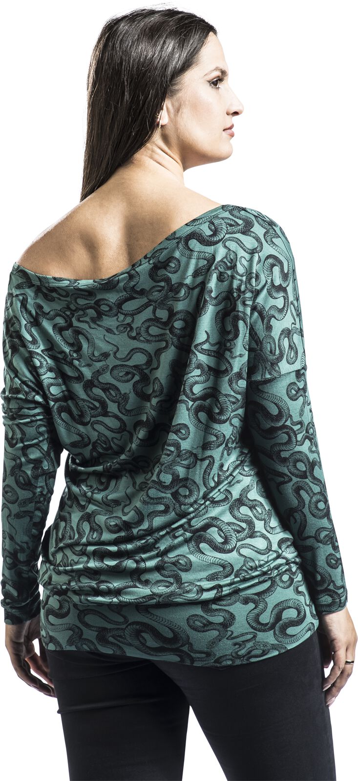 Haut manches longues imprimé serpent | Black Premium by EMP T-shirt manches longues