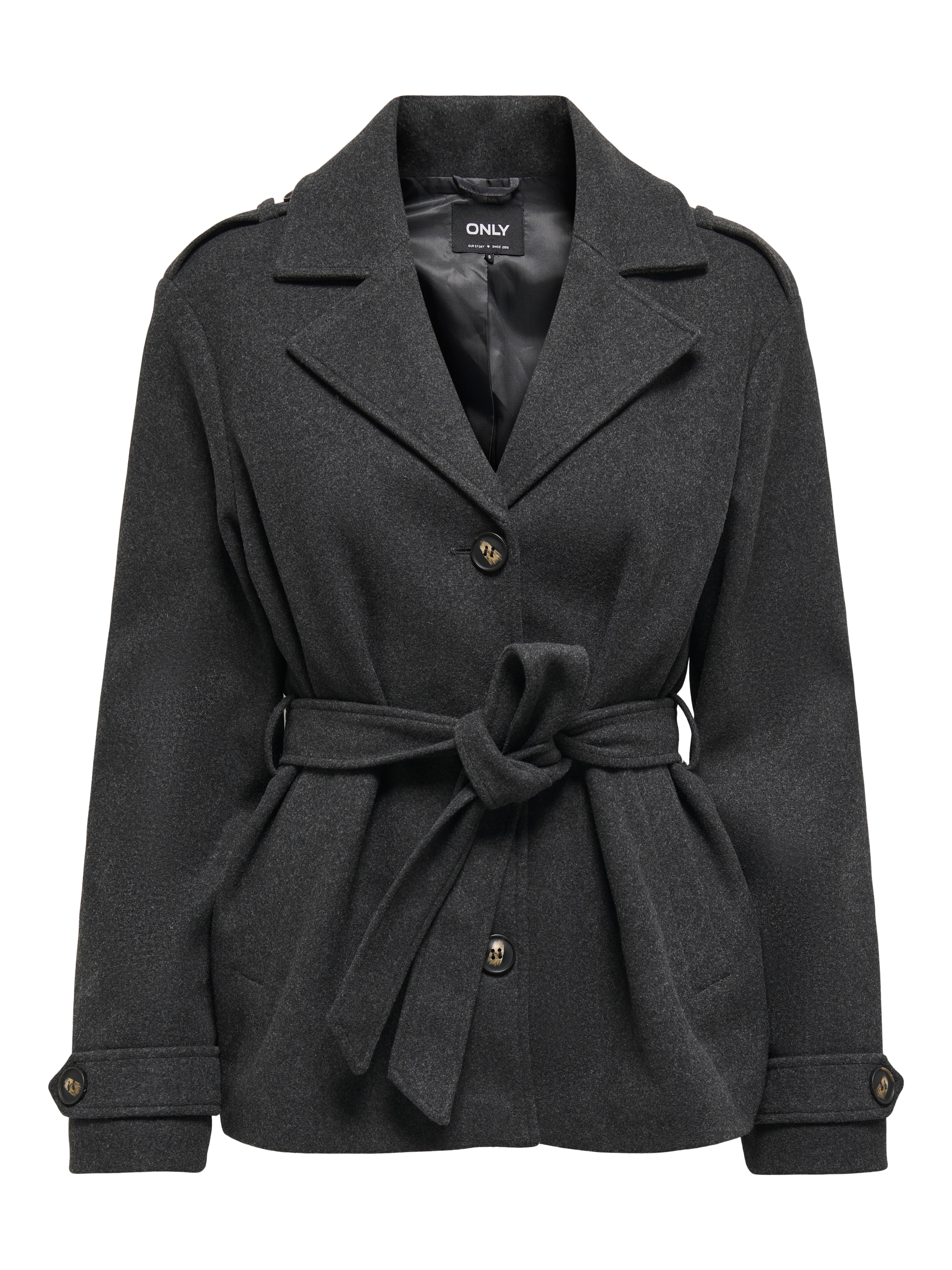 ONLLAURA Trenchcoat Dark Grey Melange