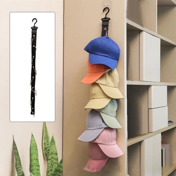 INF Svart Nylon Hat Oppbevaringsstativ med kroker