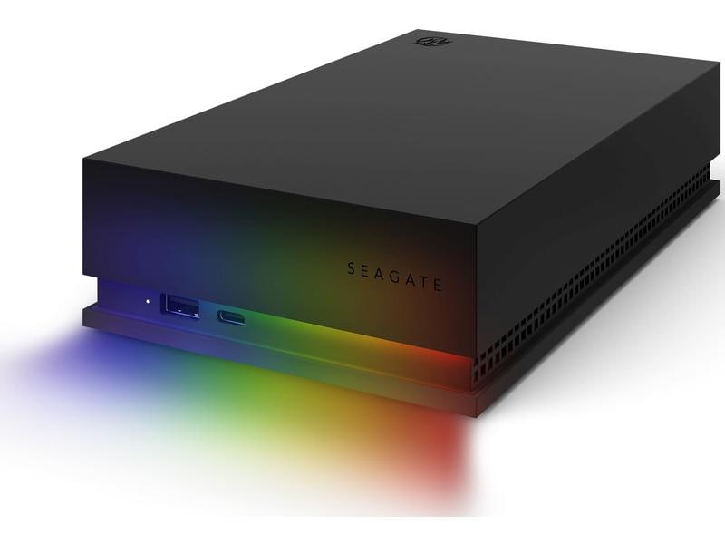 Seagate Externe Festplatte FireCuda Gaming Hub 8 TB Externe Speicherlösung mit RGB-LED-Beleuchtung