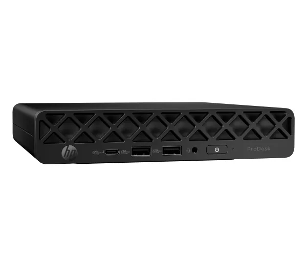 HP ProDesk 4 G1i AI - Mini Core Ultra 5 225T / op til 4.9 GHz - RAM 16 GB - SSD 512 GB - NVMe - Intel Graphics - IEEE 802.11ax (Wi-Fi 6E), Bluetooth 5.3, Gigabit Ethernet - Win 11 Pro - skærm: ingen - jack sort - Smart Buy - med HP Carbon Neutral Com