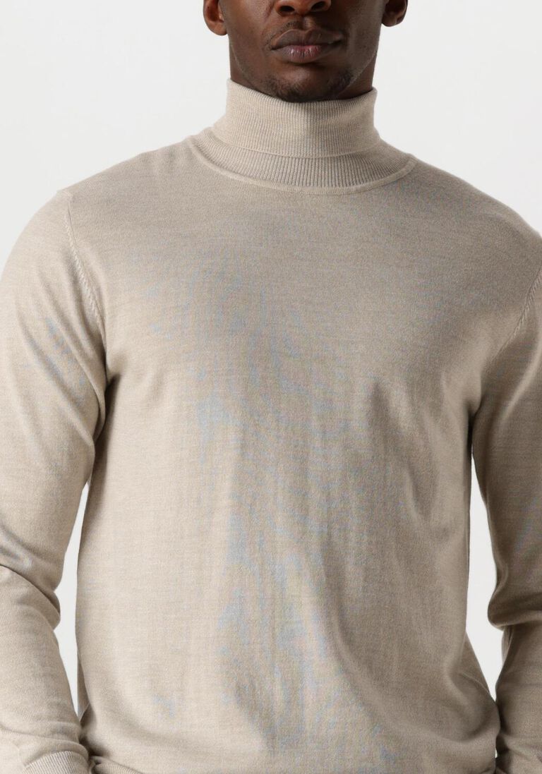 beige profuomo coltrui pullover roll neck