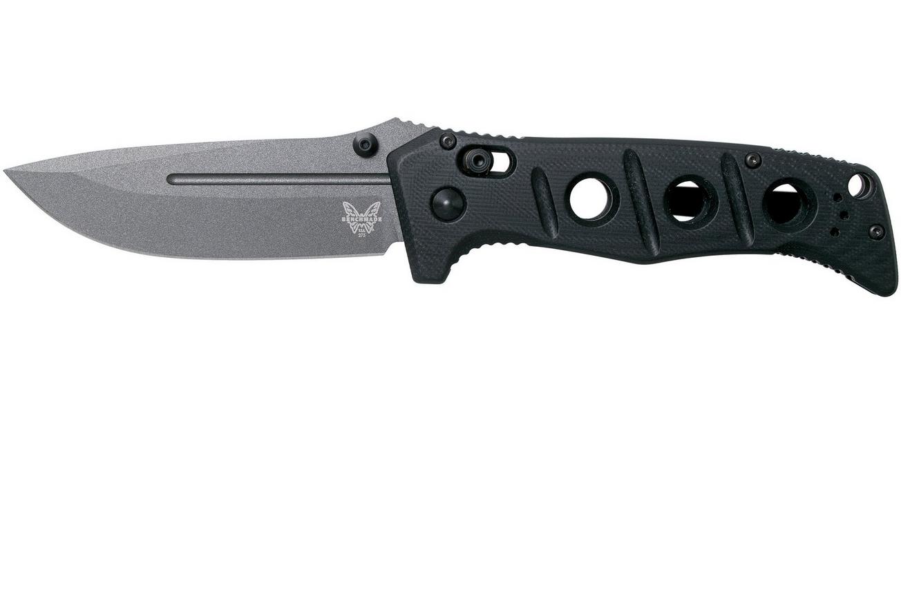 Benchmade 275GY-1 Sibert Adamas Black G10, Tungsten Grey zakmes, Shane Sibert design