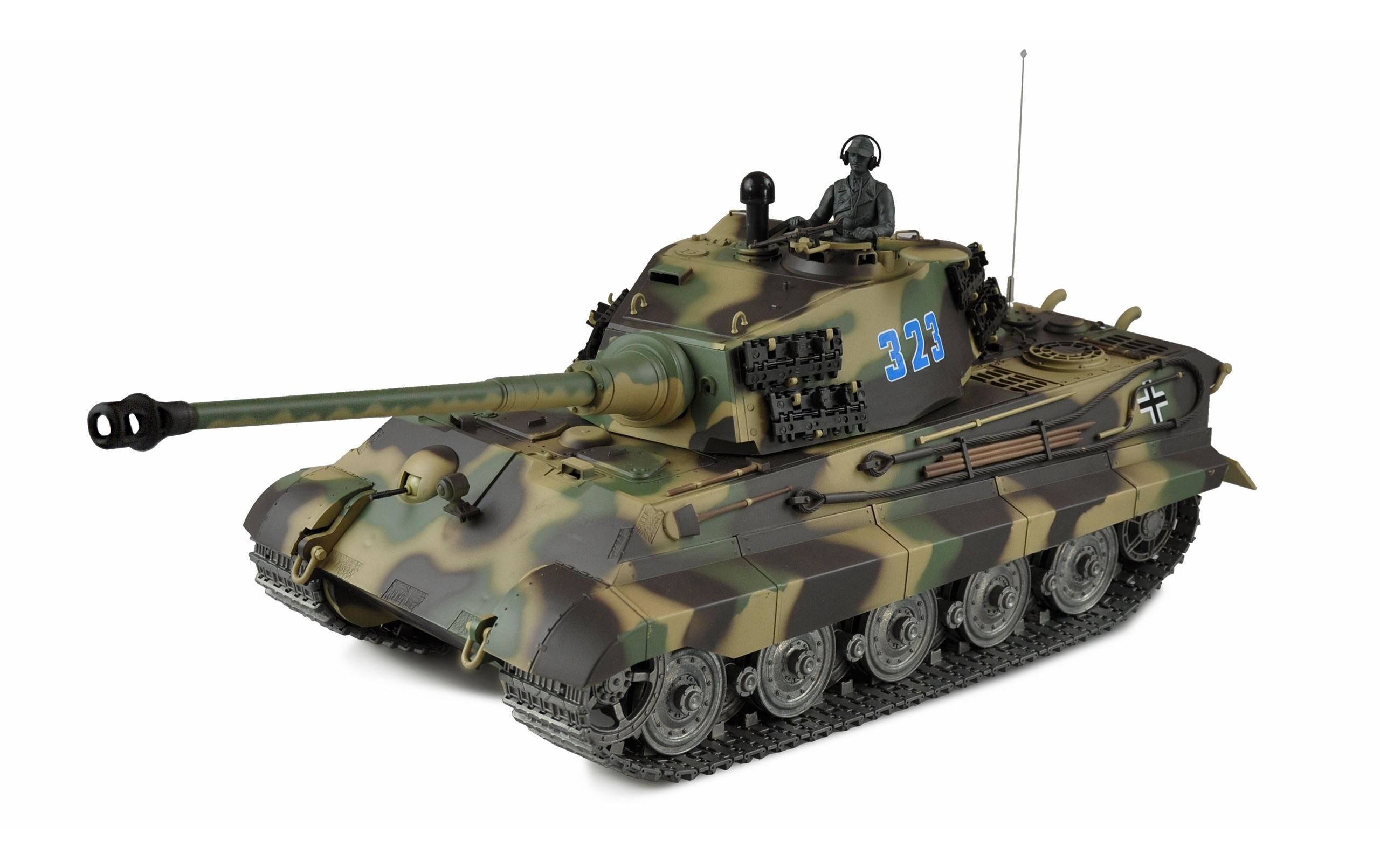 Panzer Königstiger Henschelturm Professional Line 1:16, RTR<br>Detailgetreue Nachbildung des Königstiger Panzers mit Metallketten und Getriebe