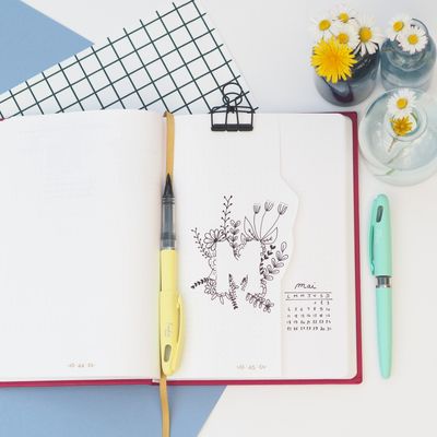 Pentel Tradio Pastel - Feutre plume - corps vert