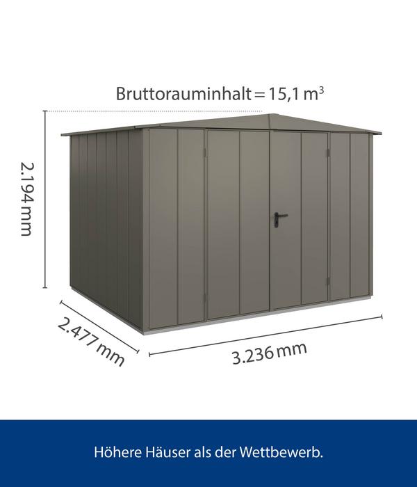 Hörmann Berry-Gerätehaus Modern-S Typ 3, ca.